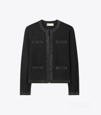 Kendra 羊毛开衫 黑色