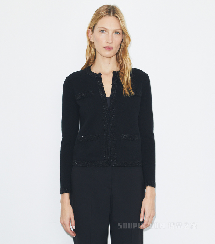 Kendra 羊毛开衫 黑色