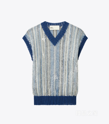 亮片背心 蓝色