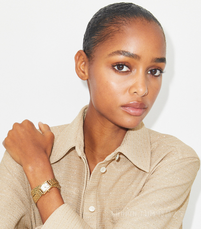 Eleanor 迷你双圈腕表 象牙白/金色