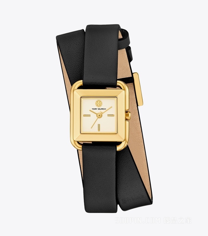 Kira 小号双圈腕表 象牙白/金色/黑色