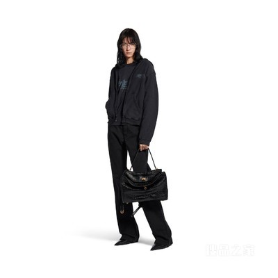 WASHED CRAYON POLITICAL HOODIE常规版型拉链连帽卫衣