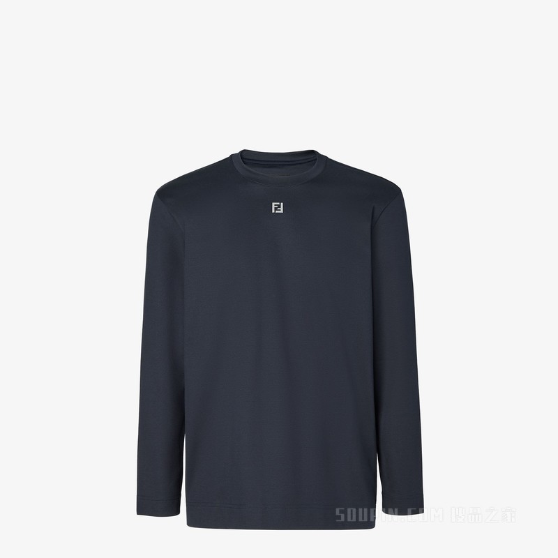 T恤 深蓝色棉质T恤