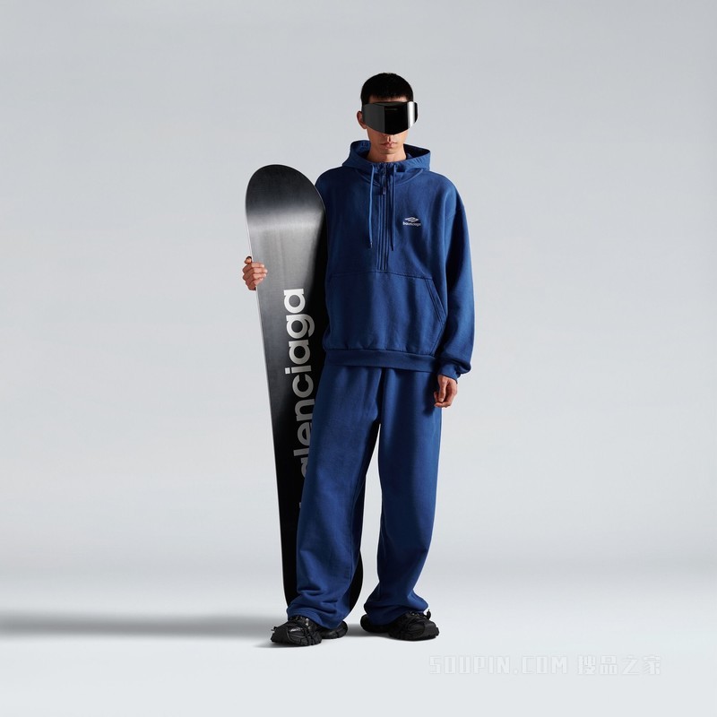 3B SPORTS ICON HOODIE半拉链连帽卫衣