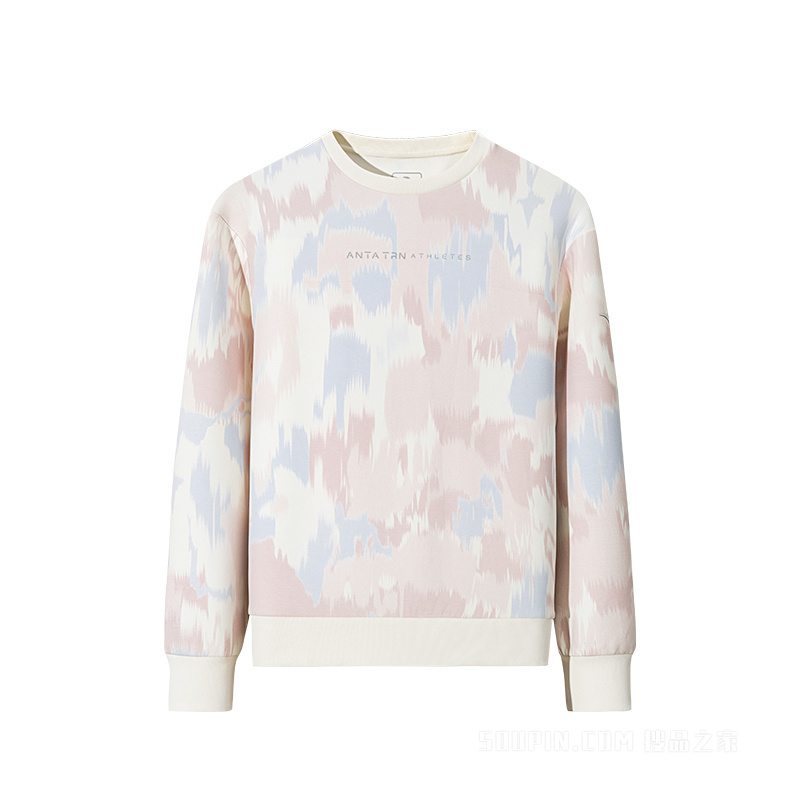 安踏训练女子弹力动型科技套头卫衣