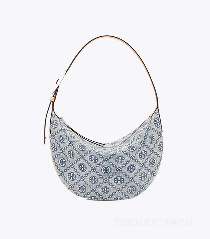 T Monogram 小号新月包 粉末蓝