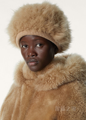 Adria帽子 山羊毛皮