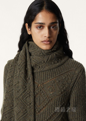 La Plagne围巾 羊绒 - Coarsehair®