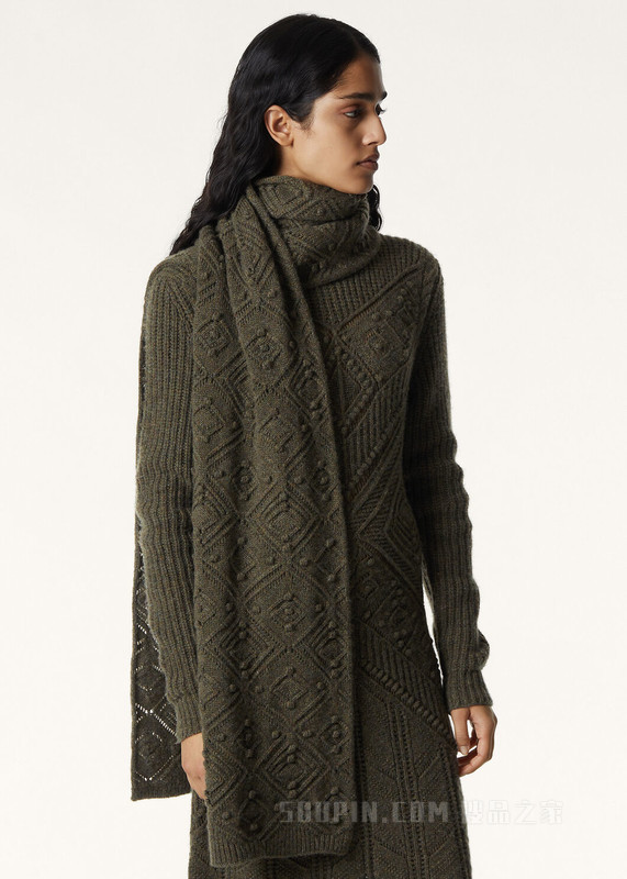 La Plagne围巾 羊绒 - Coarsehair®