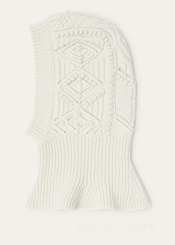 La Plagne面罩式套头帽 羊绒 - Coarsehair®