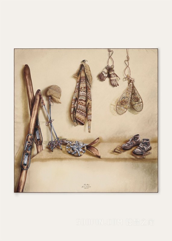 Gioia D'Inverno围巾（90 x 90） 桑蚕丝