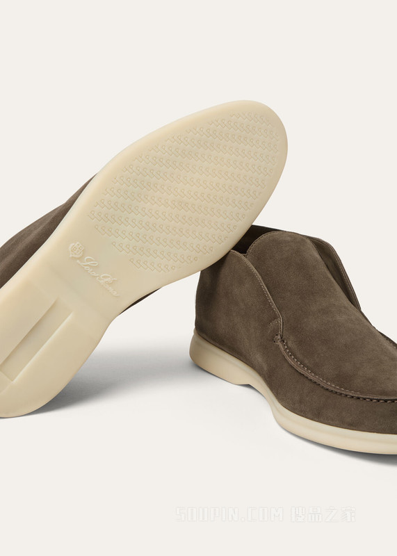 Open Walk 男士踝靴 绒毛牛皮革含皮毛衬里