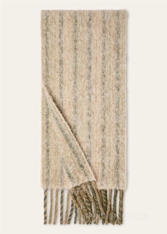 Faded Pinstripe围巾 羊驼毛