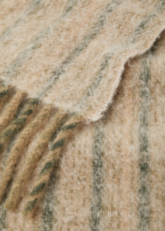 Faded Pinstripe围巾 羊驼毛