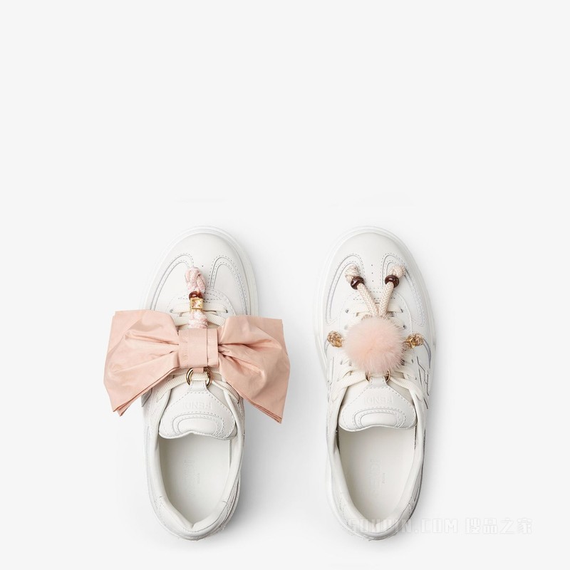 FENDI Match 白色皮革厚底低帮鞋