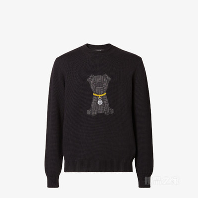 套头衫 黑色羊毛毛衣