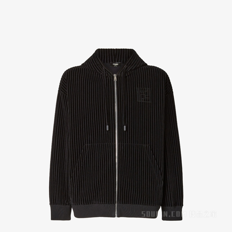 运动衫 黑色天鹅绒运动衫