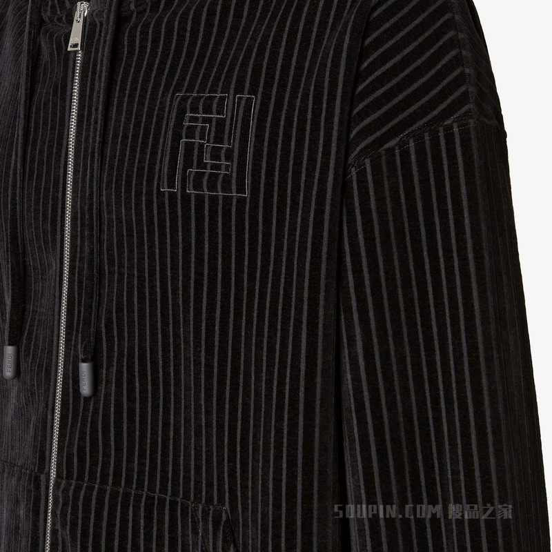 运动衫 黑色天鹅绒运动衫