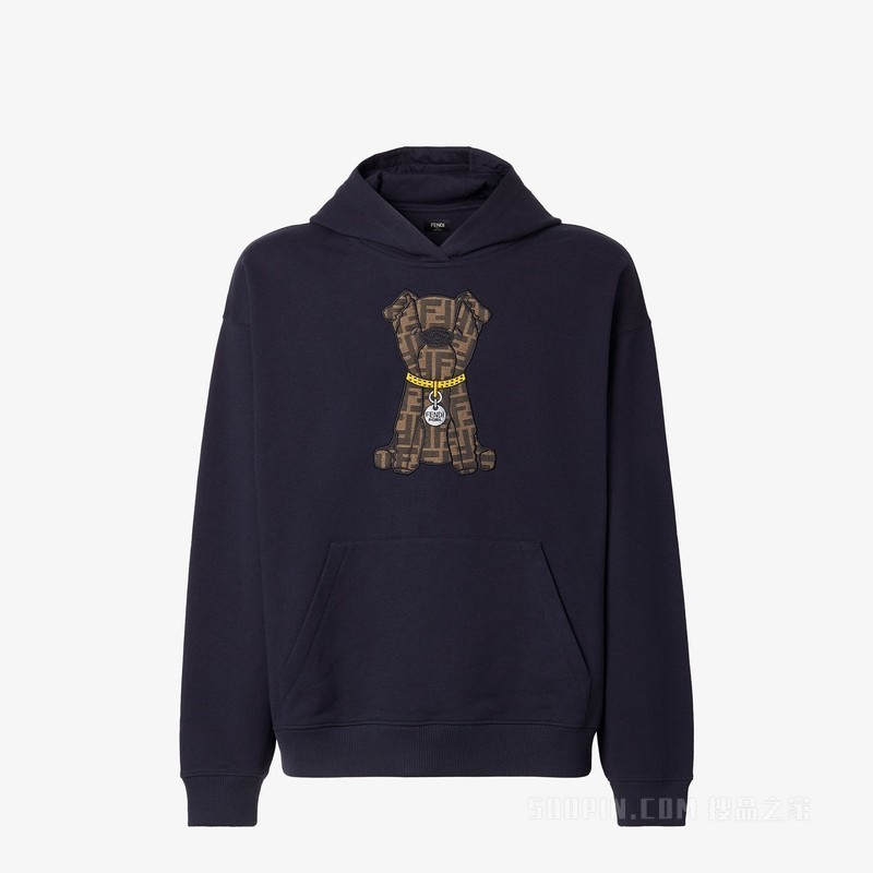 运动衫 深蓝色棉质运动衫