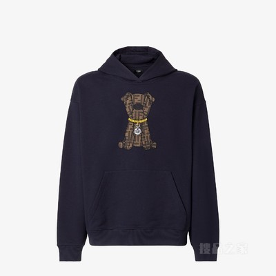 运动衫 深蓝色棉质运动衫