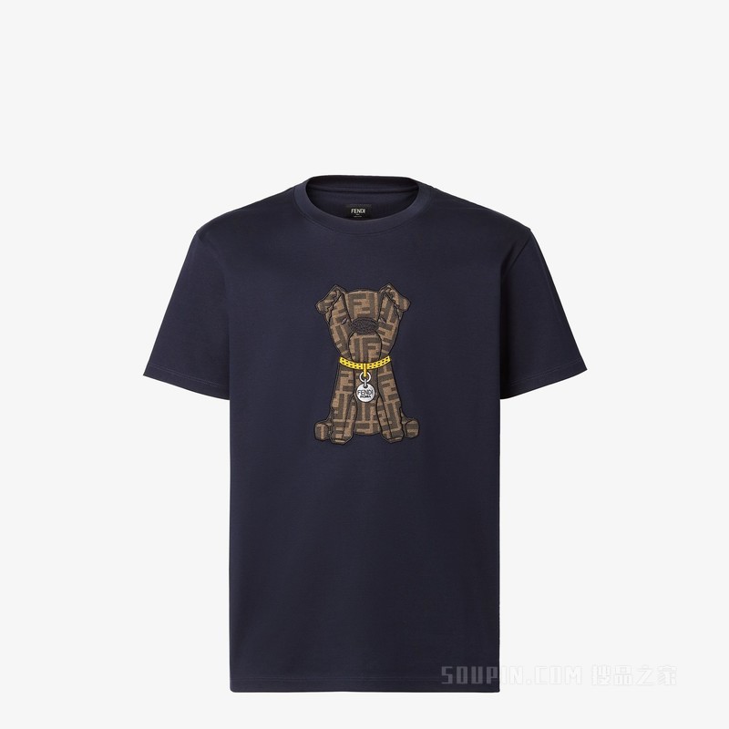 T恤 深蓝色棉质T恤