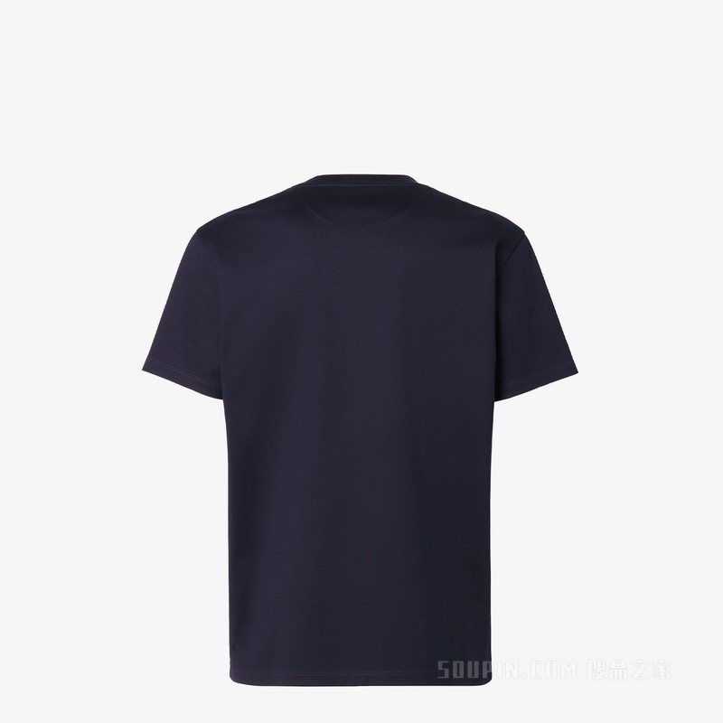 T恤 深蓝色棉质T恤