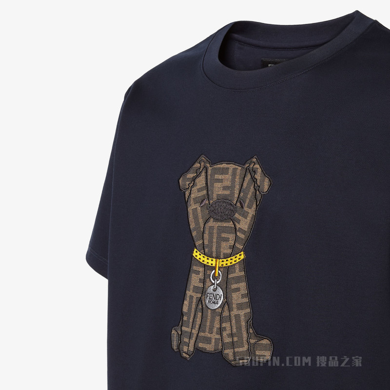 T恤 深蓝色棉质T恤