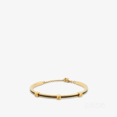 Forever FENDI手链 金色和黑色金属手镯