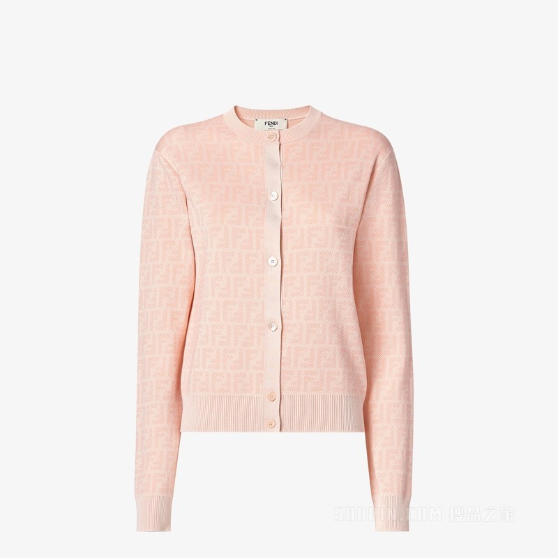 开衫 粉红色FF羊毛开衫