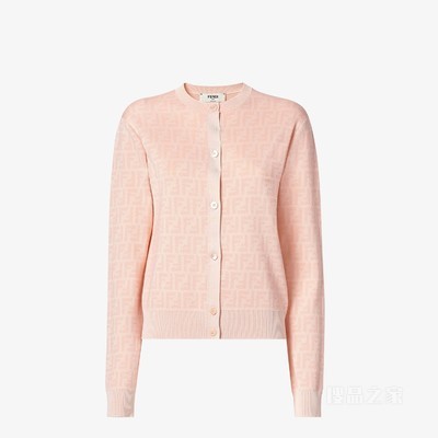 开衫 粉红色FF羊毛开衫