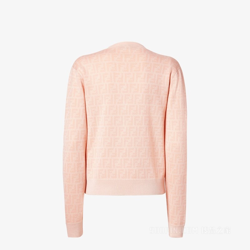 开衫 粉红色FF羊毛开衫