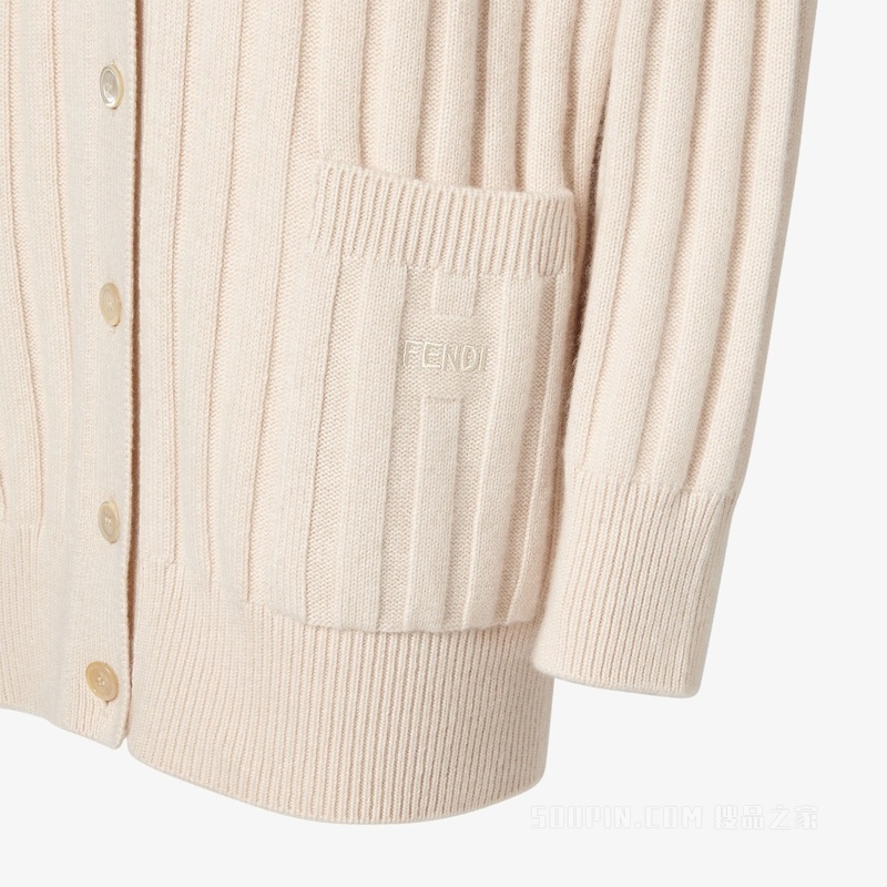 开衫 白色羊绒开衫