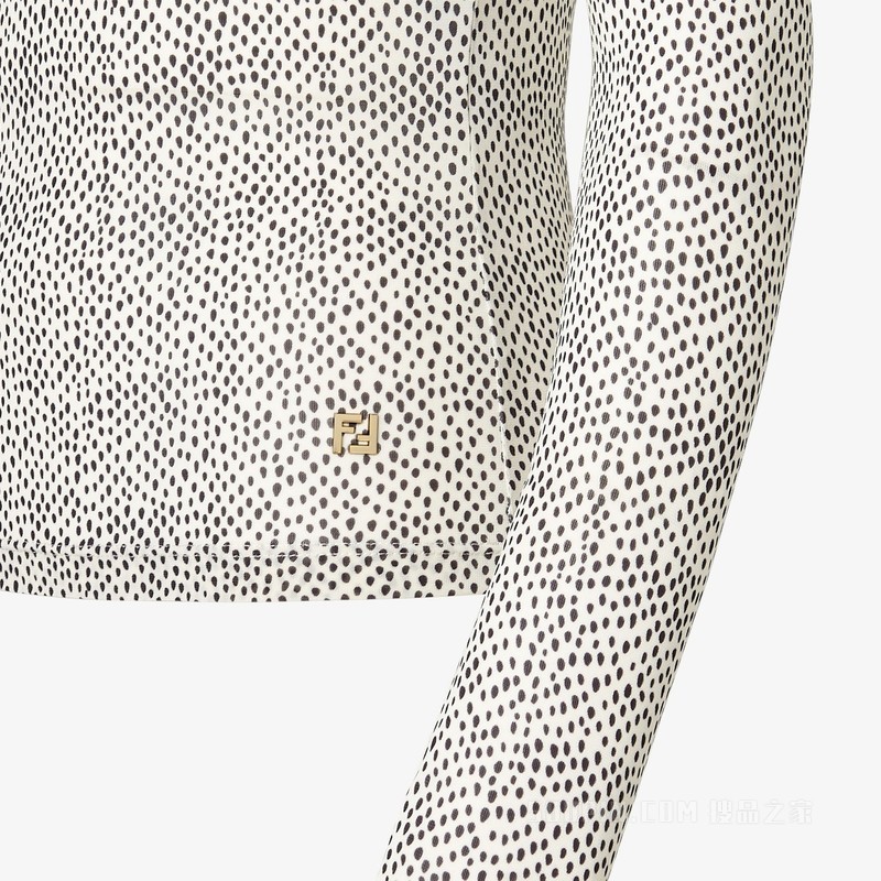 毛衣 白色印花平纹针织毛衣