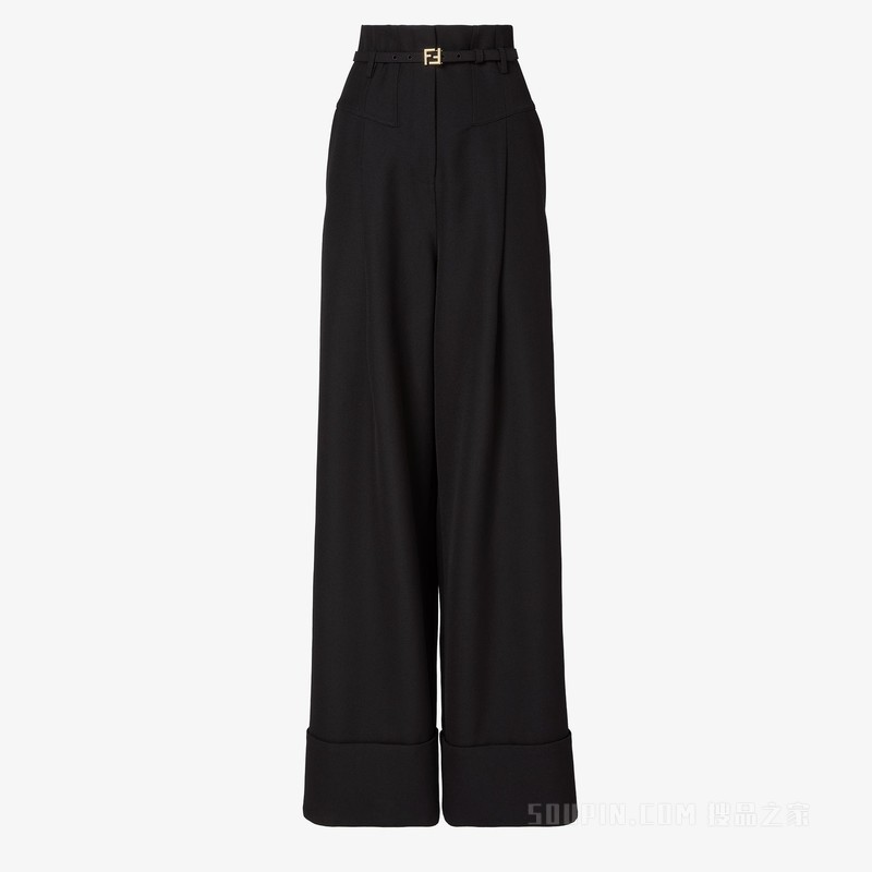 长裤 黑色Grain de poudre羊毛长裤