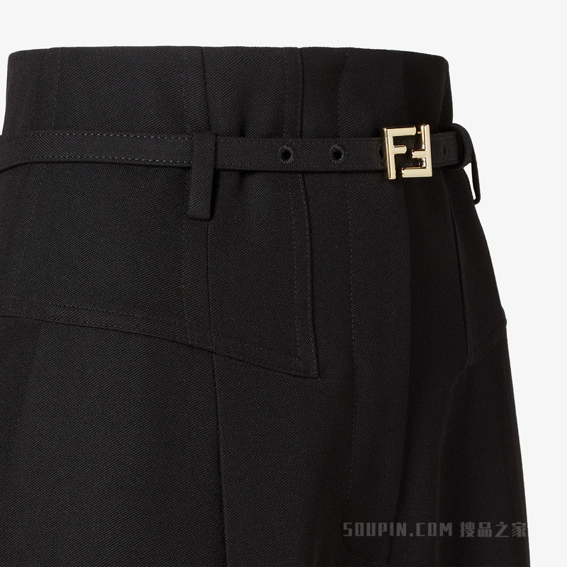 长裤 黑色Grain de poudre羊毛长裤