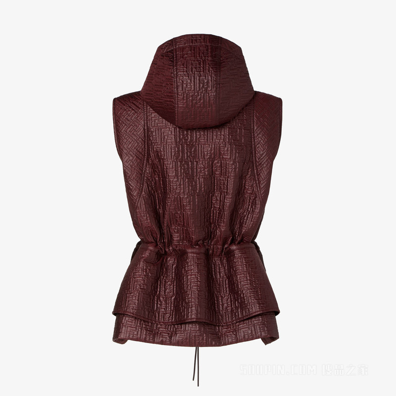 背心 酒红色高科技布料FF绗缝背心