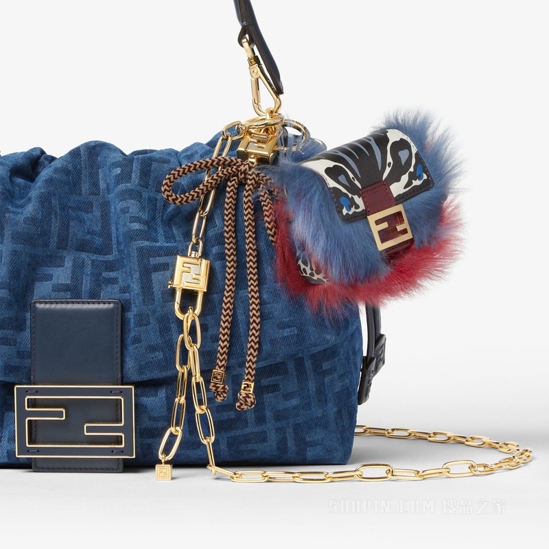 Nano Baguette手袋挂饰 印花皮革挂饰