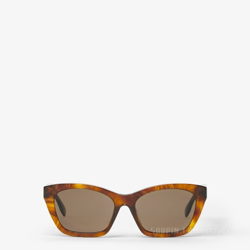 Forever FENDI 低横梁设计雪茄棕醋酸酯材料太阳镜