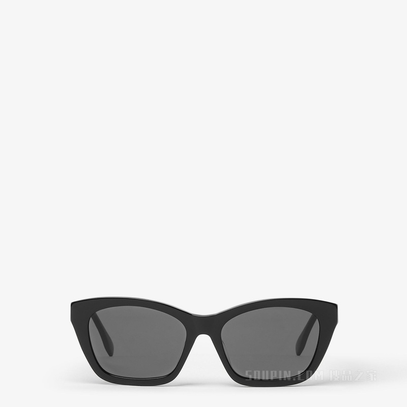 Forever FENDI 低横梁设计黑色醋酸酯材料太阳镜