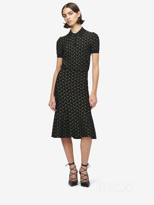 花朵提花半身裙