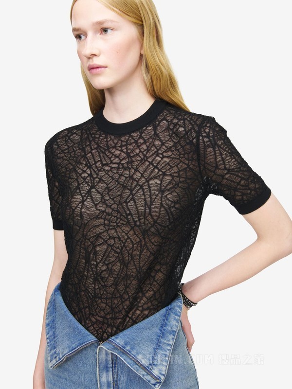 蜘蛛蕾丝上衣