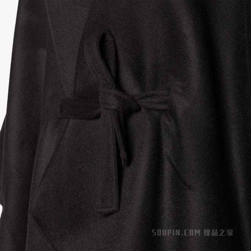 斗篷 黑色羊毛和羊绒斗篷
