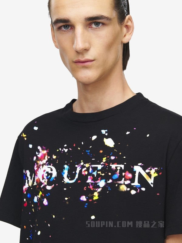 多彩纸屑标志T恤