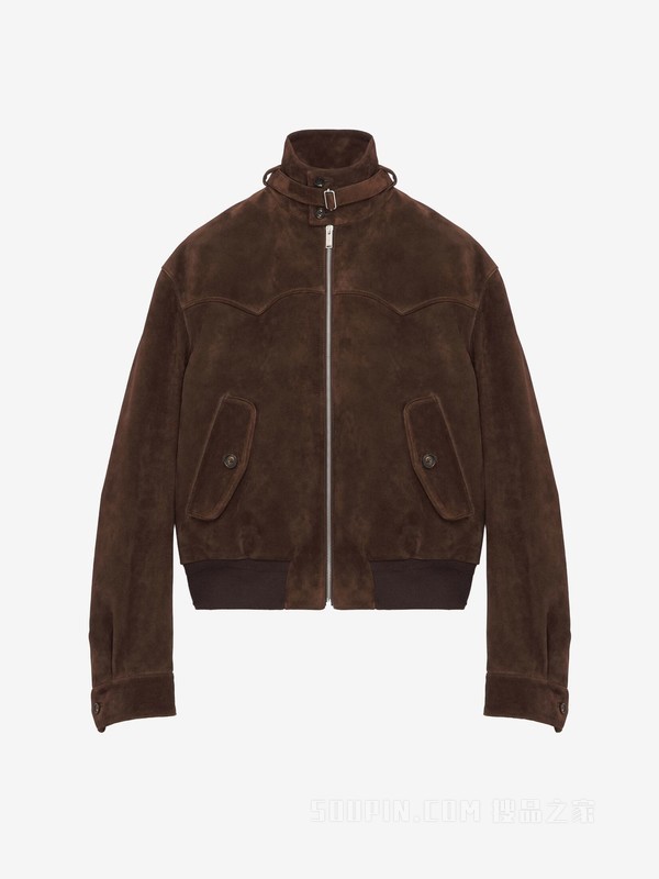 绒面材质夹克衫