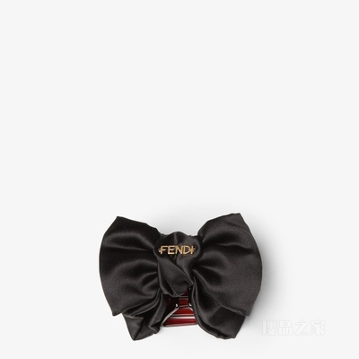 发夹 黑色桑蚕丝发夹