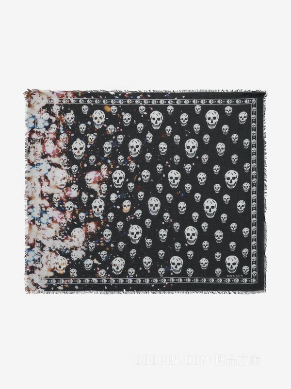 多彩纸屑Skull围巾