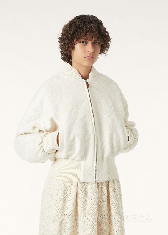 Dilion女士飞行员夹克 初剪羊毛, 羊绒, 桑蚕丝