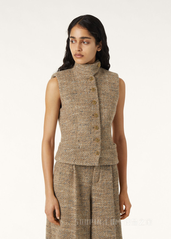 Leman女士马甲 羊驼毛, 初剪羊毛