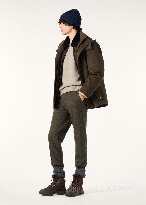 Carezza男士圆领上衣 羊绒 - Coarsehair®