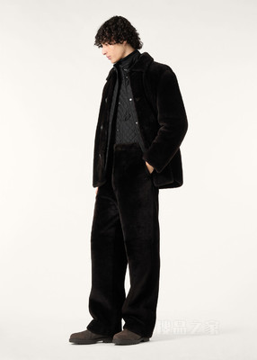 Cades男士衬衫式外套 剪毛绵羊皮